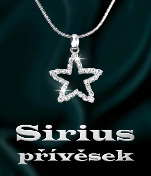Sirius přívěsek - strass stříbřený